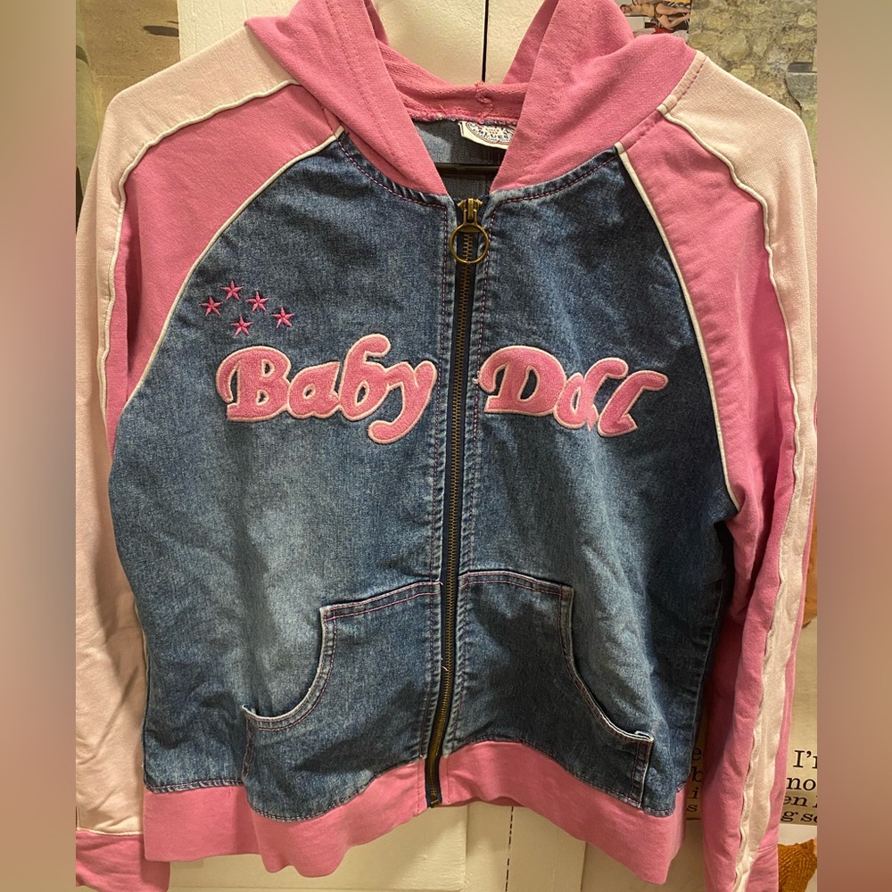 Y2K | Carolina Blues | Baby Doll zipper jacket | Medium